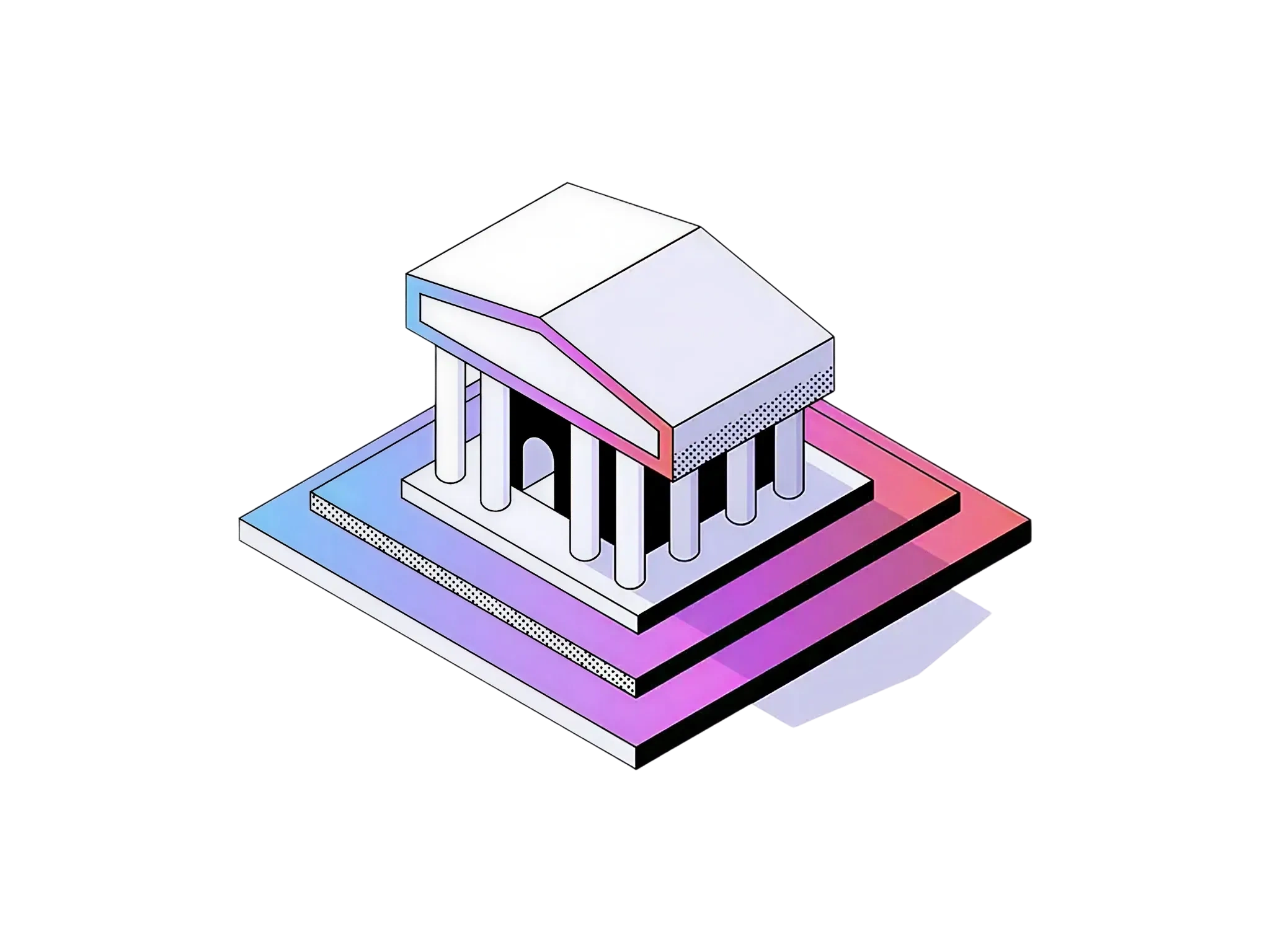 Banking platform illustration with live metrics